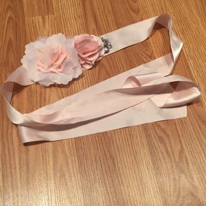 David’s Bridal light pink sash